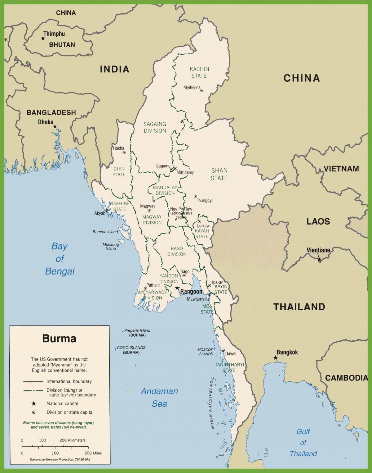 ビルマの政治地図