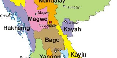 ミャンマーの世界地図